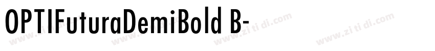 OPTIFuturaDemiBold B字体转换